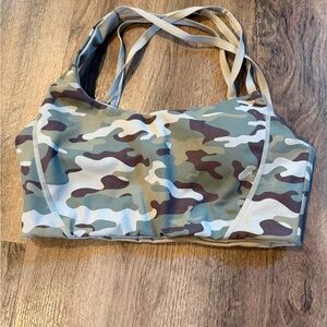 Camo Print Sports Bra reversible